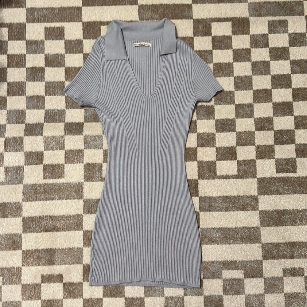 Abercrombie & Fitch blue sweater mini dress